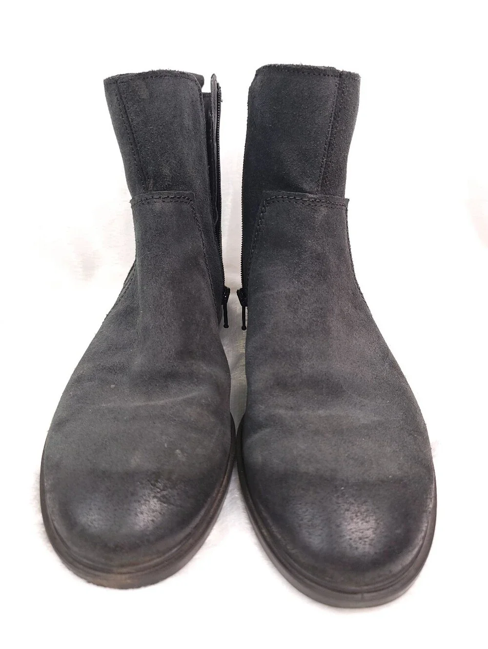 ECCO Touch 15 Suede Leather Ankle Boots Charcoal EU 39 US 8